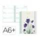 AGENDA ESCOLAR LIDERPAPEL 26-27 ESPIRAL FLOWERS SEMANA VISTA A6+ BILINGUE 80G PAPEL FSC BLANCO