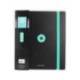 CARPETA 4 ANILLAS DE 35 MM MIXTAS ANTARTIK A4 FOAM BICOLOR NEGRO MENTA