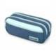 ESTUCHE PORTATODO LIDERPAPEL DUO 3 CREMALLERAS CON BOLSILLO FRONTAL 220X90X50 MM