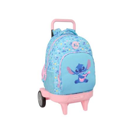 MOCHILA GRANDE CON RUEDAS COMPACT EVOLUTION EXTRAIBLE SAFTA STITCH WAVES 450X330X220 MM
