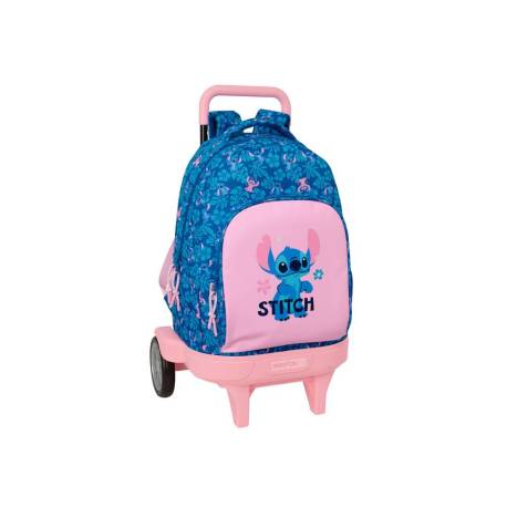 MOCHILA GRANDE CON RUEDAS COMPACT EVOLUTION EXTRAIBLE SAFTA STITCH LILO 450X330X220 MM