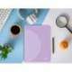 LIBRETA LIDERPAPEL 360 TAPA DE PLASTICO A4 48 HOJAS 90G/M2 HORIZONTAL CON DOBLE MARGEN COLORES PASTEL