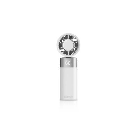 VENTILADOR DE MANO DAEWOO HIGH POWER 10W 80 VELOCIDADES RECARGABLE COLOR BLANCO