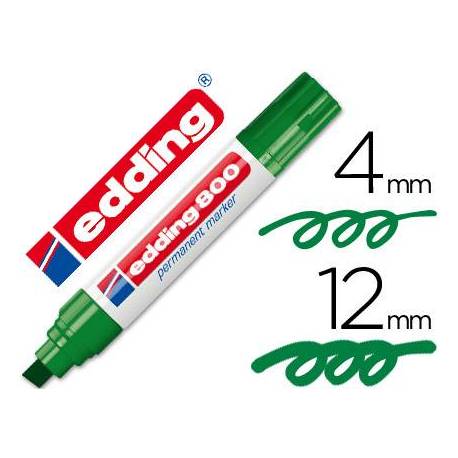 Rotulador Permanente Edding 800 Color Verde Punta Biselada