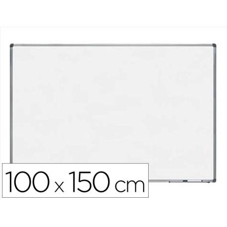 PIZARRA BLANCA ROCADA LACADA MAGNETICA MARCO ALUMINIO CON CANTONERAS 100X150 CM