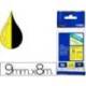 Cintas Brother TZE-621 9mm (ancho) x 8m (largo) laminada amarillo/negro