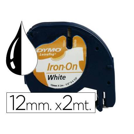 Cinta Dymo Letratag LT Blanco Textil