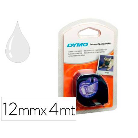 Cinta Dymo Letratag LT Transparente Plástico