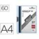 Carpeta dossier con pinza central duraclip Durable 60 hojas Din A4 color azul