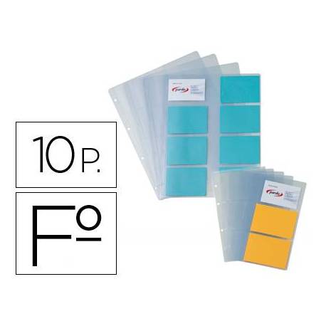 Recambio fundas Pardo para tarjeteros de anillas