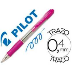 Boligrafo Pilot Super Grip Rosa tinta azul 0,4 mm