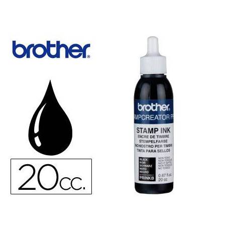 Tinta Brother Negro para sellos automaticos de 20 cc