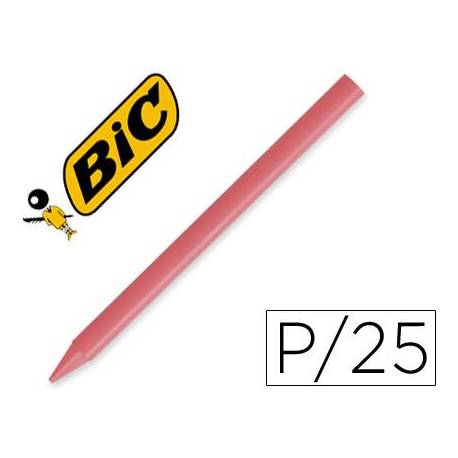 Lapices cera Plastidecor caja 25 unidades rosa