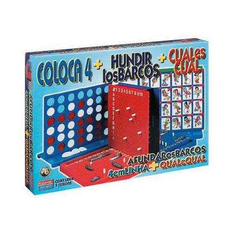 Juego de Mesa Cuatro en linea + Cual es cual + Hundir los barcos Falomir