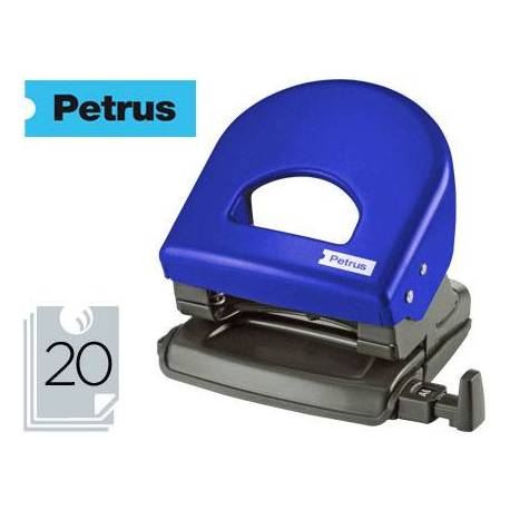 Taladrador petrus 62 azul capacidad 20 hojas.