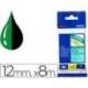 Cintas Brother TZE-731 12mm (ancho) x 8m (largo) laminada verde/negro