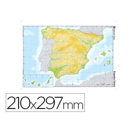 Mapa mudo de España fisico