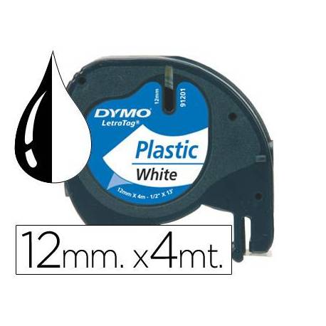 Cinta Dymo Letratag LT Blanco Perla Plástico