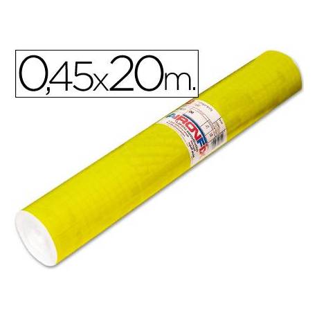 Aironfix Rollo Adhesivo 45cm x 20mt Unicolor Amarillo Brillo 100 MC