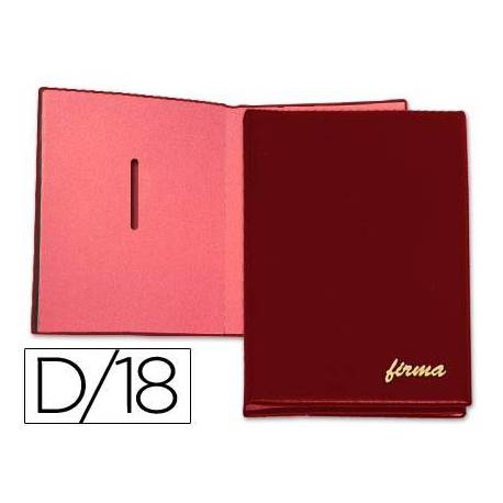 Portafirmas plastico Pardo 18 departamentos color Burdeos