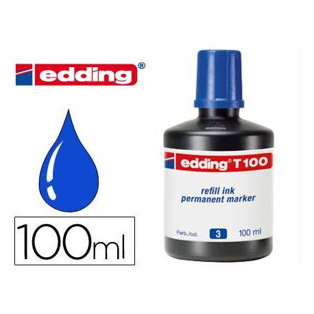 Tinta permanente rotulador Edding T-100 color azul
