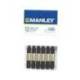 Lapices cera blanda Manley caja 12 unidades negro