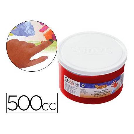 Pintura de dedos Jovi 500 cc color rojo
