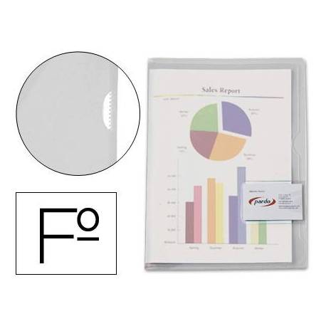Funda dossier uñero con cierre tarjetero Pardo Folio color transparente