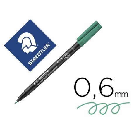 Rotulador Retroproyección Permanente Staedtler Lumocolor 318 Color Verde Punta Superfina Redonda
