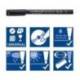 Rotulador Retroproyección Permanente Staedtler Lumocolor 318 Color Verde Punta Superfina Redonda