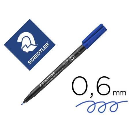 Rotulador Retroproyección Permanente Staedtler Lumocolor 318 Color Azul Punta Superfina Redonda