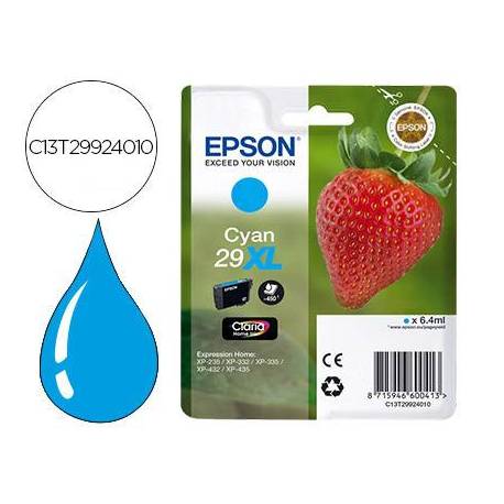 CARTUCHO INK-JET EPSON 29XL COLOR CIAN C13T29924012