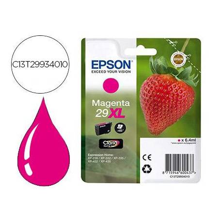 CARTUCHO INK-JET EPSON 29XL COLOR MAGENTA C13T29934012