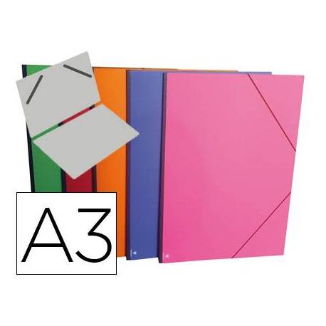 Carpeta planos marca Clairefontaine DIN A3 con gomas colores surtidos