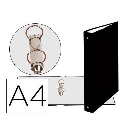 Carpeta Exacompta carton forrado negra 2 anillas