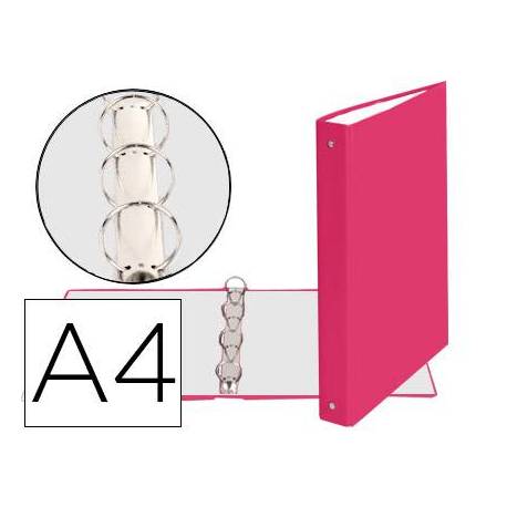Carpeta Exacompta carton fucsia 4 anillas