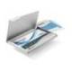 Tarjetero Durable aluminio color plata 20 tarjetas