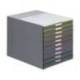 Fichero cajones Durable plastico aplilables 10 cajones color gris