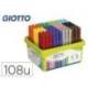Rotulador Marca Giotto Turbo Maxi School Pack de 108 unidades