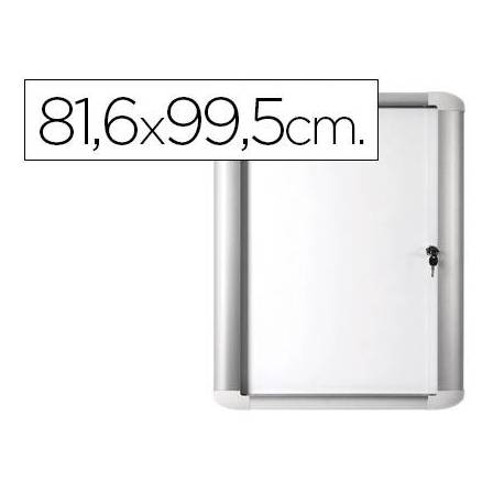 Vitrina de anuncios bi-office new gen magnetica acero lacado 9xa4 para interior color negro 696x933x36 mm
