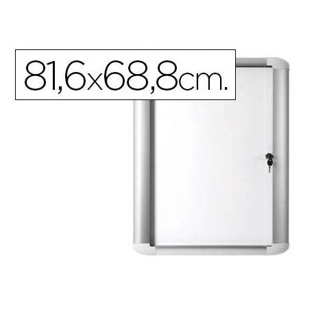 Vitrina anuncio Bi-0ffice magnetica para exterior con marco de aluminio y cerradura