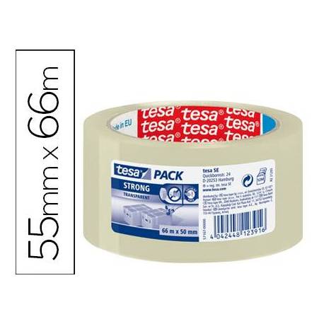 Cinta adhesiva Tesa transparente strong 66 m x 50 mm