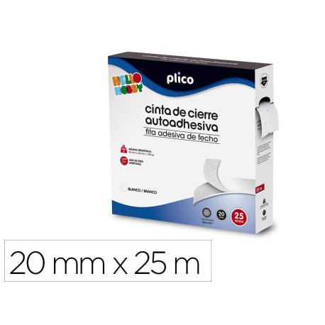 Cinta Adhesiva de cierre velcro Medidas 20mmx25m