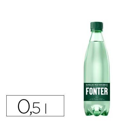 AGUA MINERAL NATURAL CON GAS FONTER BOTELLA DE 500ML