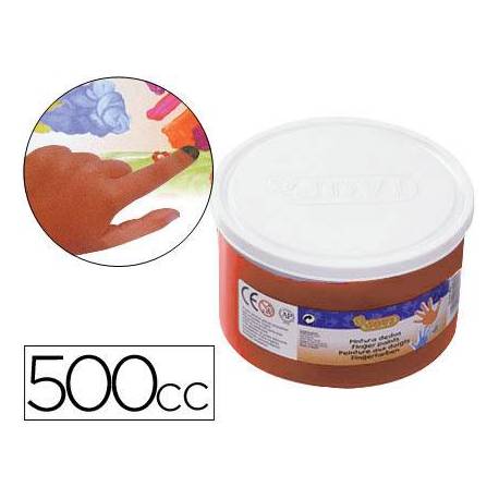 Pintura de dedos Jovi 500cc color marron