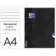 Libreta Escolar Oxford DIN A4 48 hojas Rayado horizontal Negro