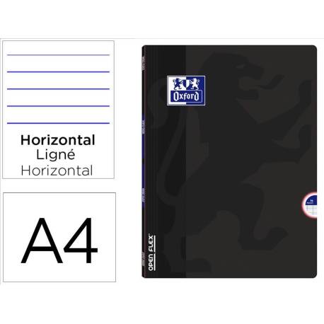 Libreta Escolar Oxford DIN A4 48 hojas Rayado horizontal Negro