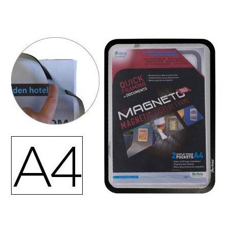 Marco Tarifold Din A4 magnetico color negro pack de 2