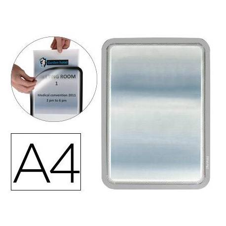 Marco Tarifold Din A4 adhesivo color gris pack de 2