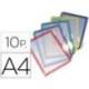 Funda portacatalogo Tarifold Din A4 colores surtidos pack de 10
